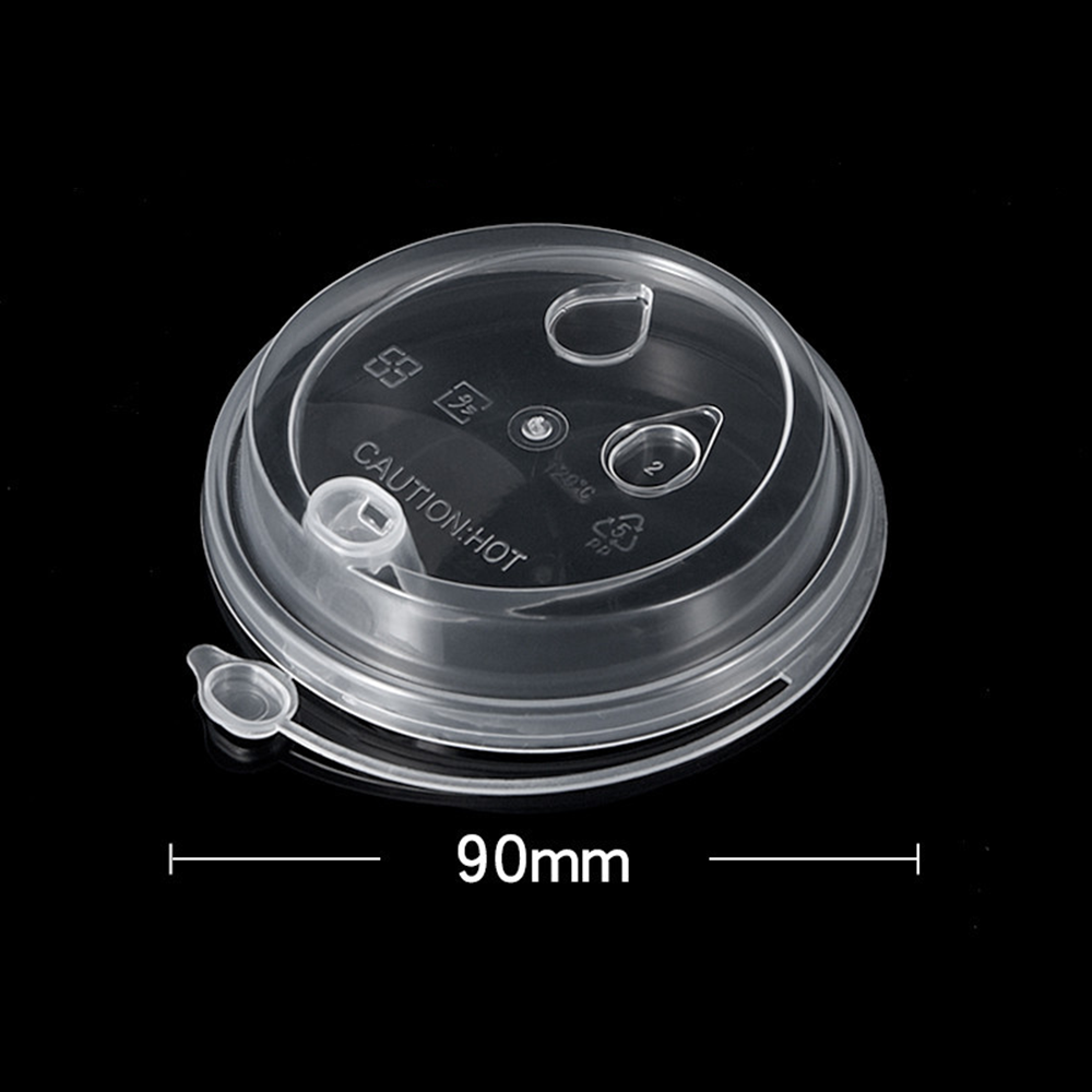 90 PP Black/Clear/White Injection Lid w/ Attached Stopper - 1000/Case