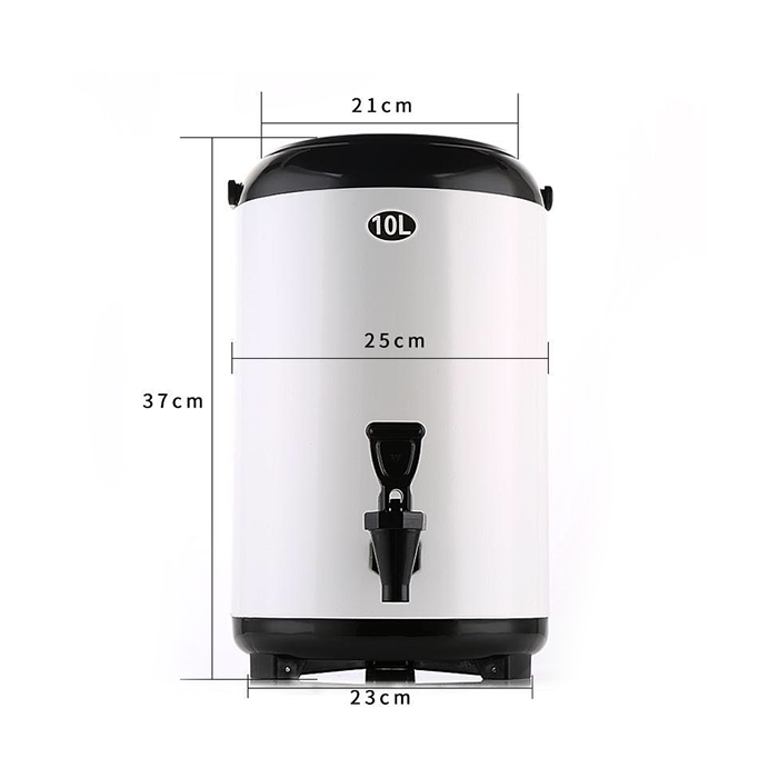 Tea Heat Preservation Bucket White+Black 10L