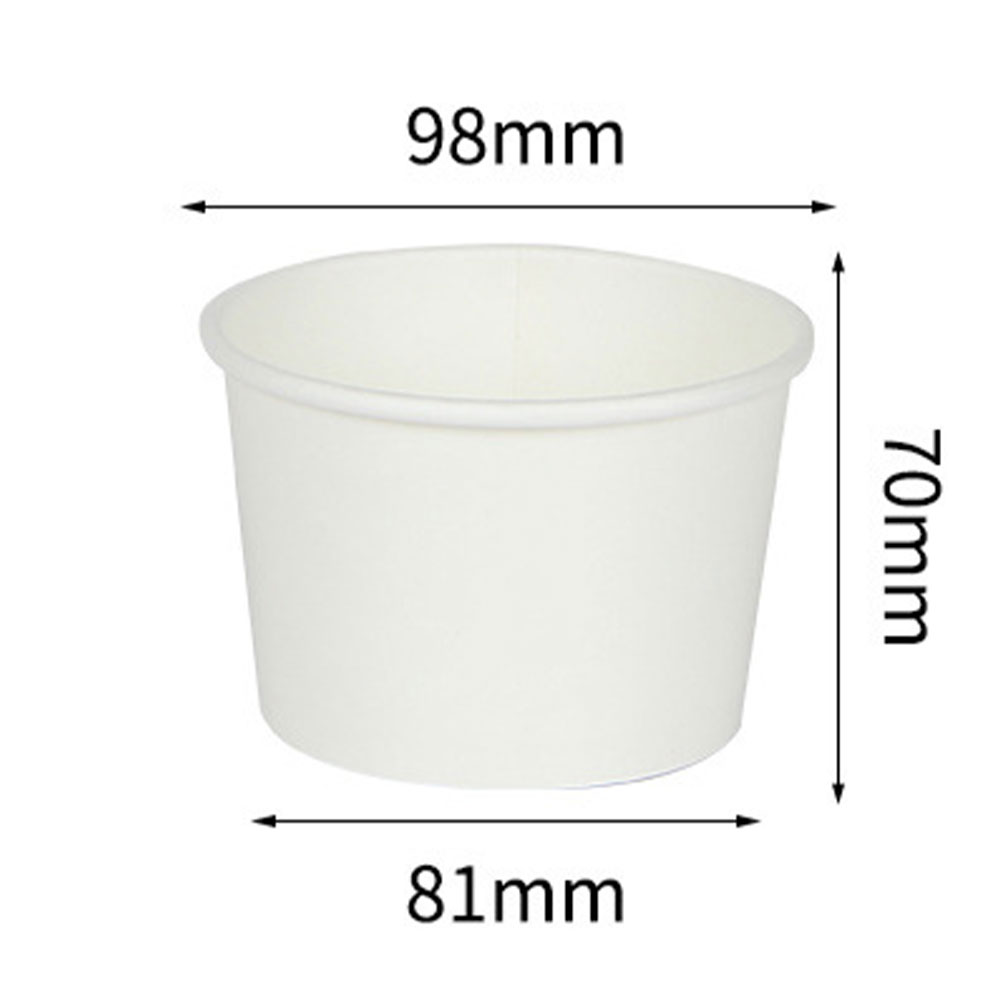 12 oz. (DM98mm) White Paper Soup Cup - 500/Case